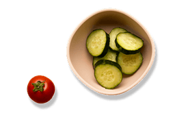 Cucumber and tomato